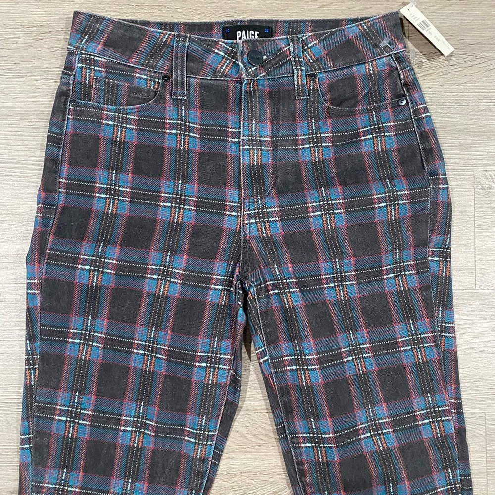 NWT Paige‎ Hoxton Ankle Plaid Skinny Jeans Size 25 - Picture 5 of 10